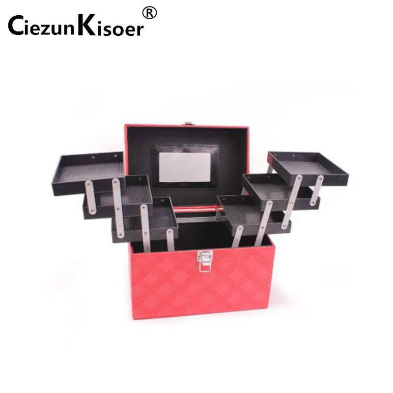 

Ciezun Kisoer 2017 Portable cosmetic bag large capacity cosmetic collection box multi-purpose professional cosmetic case