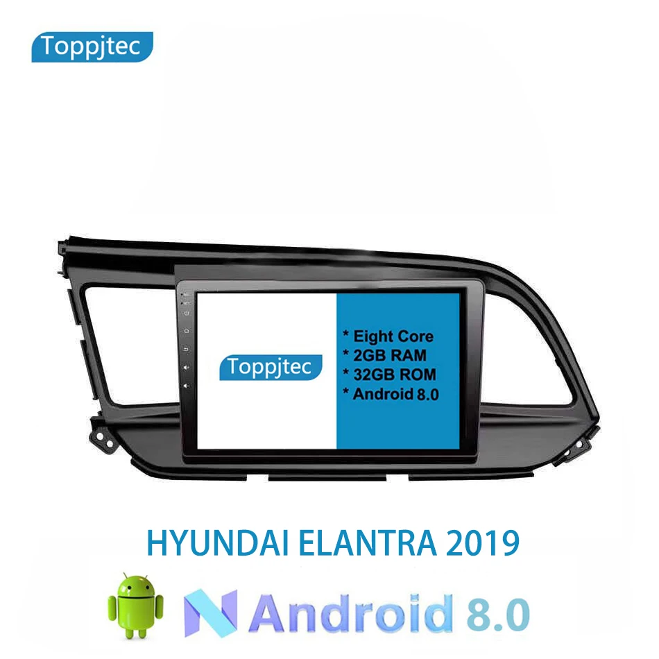 10 2 &quotAndroid 8 0 DIN 4G ram автомобильный dvd-плеер мультимедийный gps радио для HYUNDAI ELANTRA