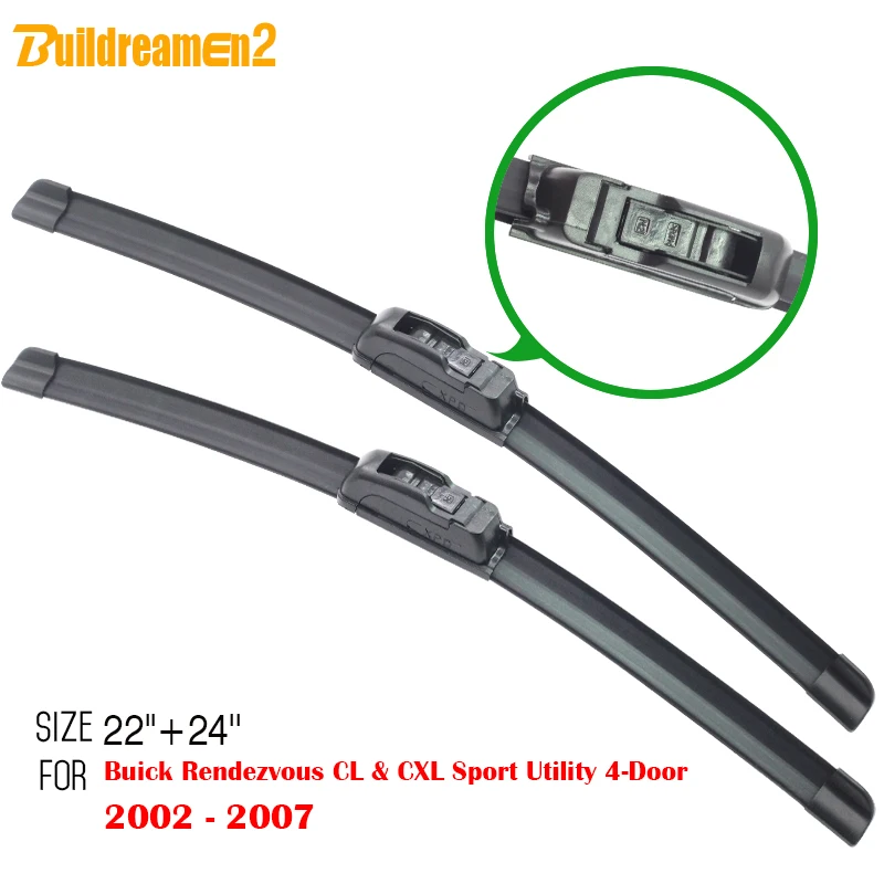 

Buildreamen2 Car Windscreen Windshield Soft Rubber Wiper Blade For Buick Rendezvous CL & CXL Sport Utility 4-Door 2002-2007