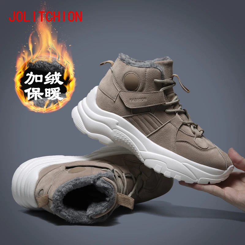 Fashion Men's Casual Shoes Sneakers Men Comfortable Soft Breathable Adult Footwear Lace-Up Adult High Top Flock Male Shoes 39-44