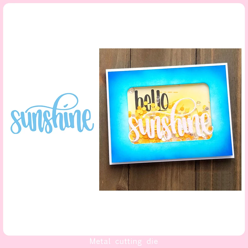 

Sunshine words Metal Cutting Dies for DIY Scrapbooking Photo Album Decorative Embossing Paper Card Crafts Die Cut 2019