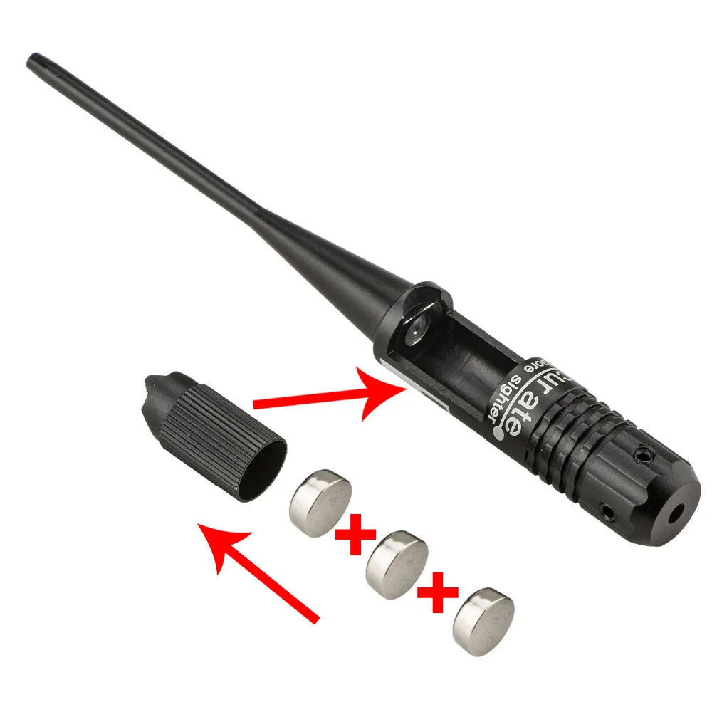 22 to .50 Caliber Rifle Gauge Boresight Red Dot Laser Boresighter Bore Sighter
