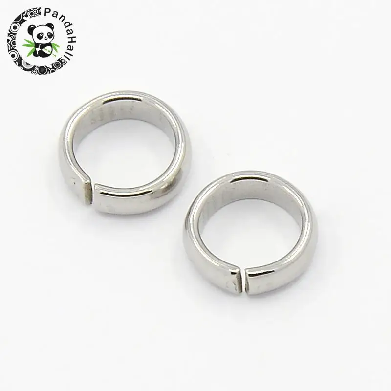 

6/7mm 500pcs 304 Stainless Steel Jump Rings for Jewelry Making DIY Findings hot, Closed but Unsoldered, Stainless Steel Color