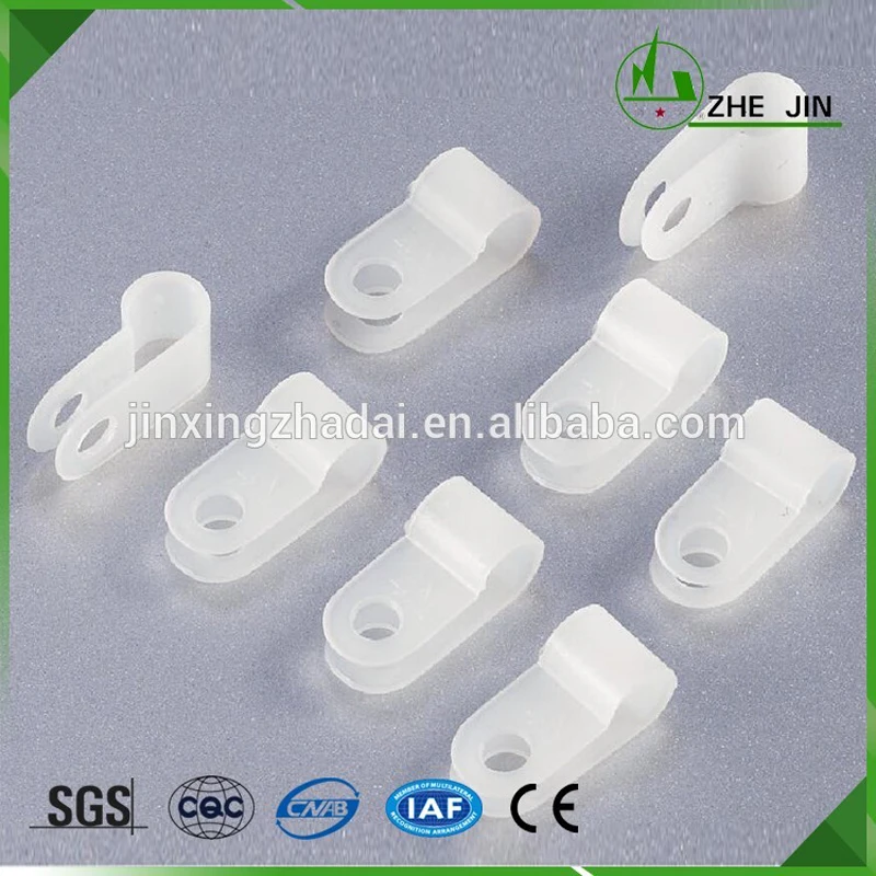 

ZHEJIN (500pcs) R-type UC-4 (16.2) 5/8" Cable Clamp, Natural