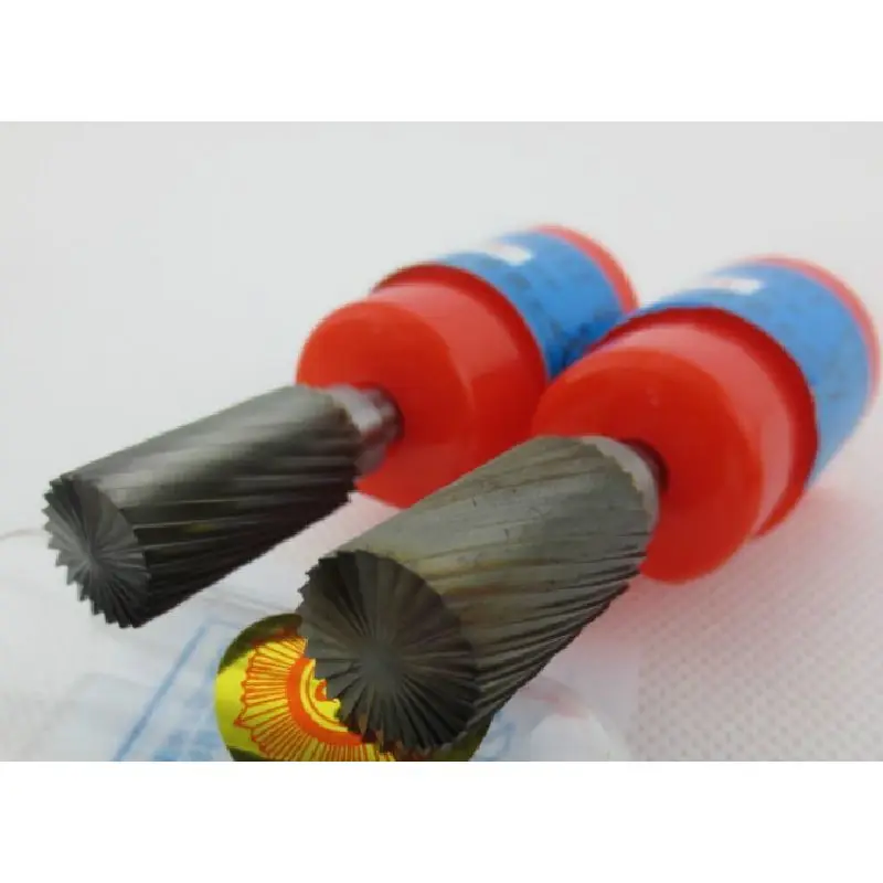 

12 14mm Diameter Cylinder Head with Blade Top Tungsten Steel Alloy Rotary File Burs Carbide Rotary Tool TC Cutters Milling Tool