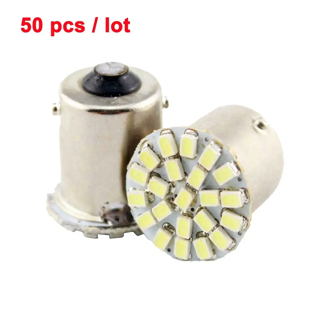 50 шт. S25 22 SMD светодиодные стоп-сигналы 1156/BA15S 1157/BA15D 3020 фонари заднего хода