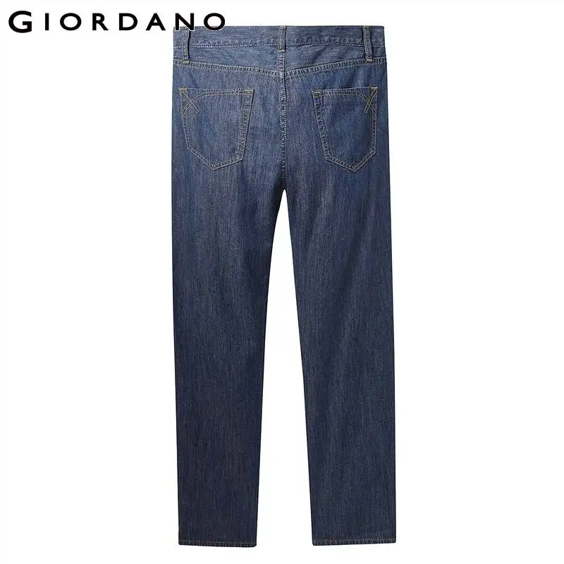 Giordano тонкие джинсовые брюки из чистого хлопка с узкими брючинами и талией