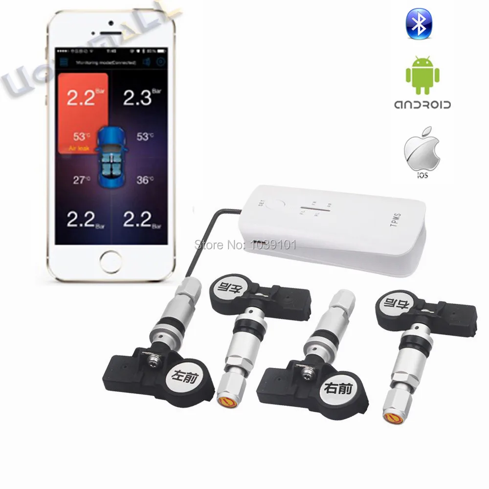 Phone Android Phones With Bluetooth 4.0 aliexpress com buy bluetooth 4 0 tpms tire pressure monitoring system internal sensors for ios iphone samsung android phone d