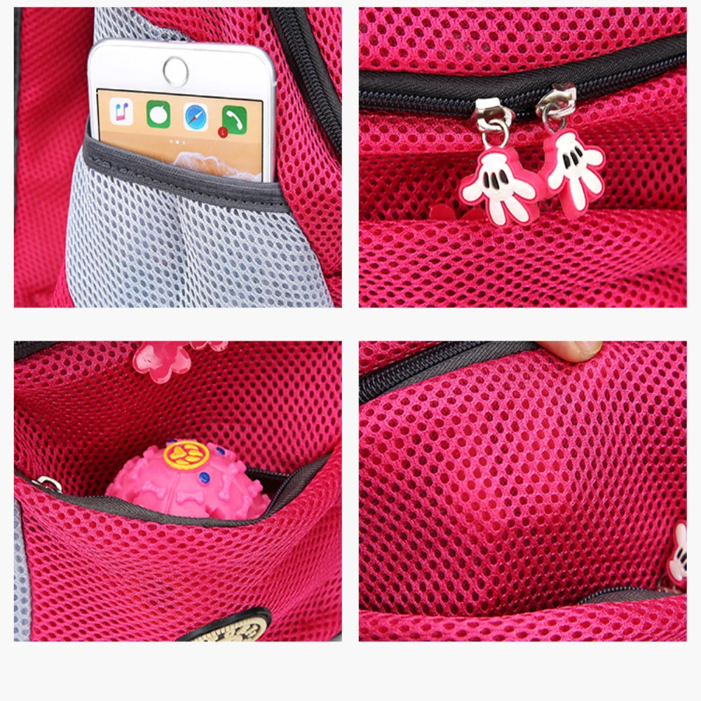 Carrying Cages Outdoor Pet Dog Carrier Bag Pet Dog Front Bag New Out Double Shoulder Portable Travel Backpack Mesh Backpack Head
