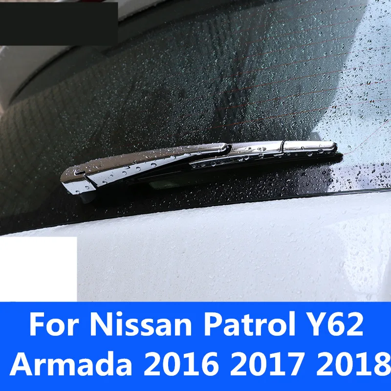 Rear Tailgate Windshield Wiper Blade Cover Exterior decoration Car Accessories For Nissan Patrol Y62 Armada 2016 2017 2018 | Автомобили и
