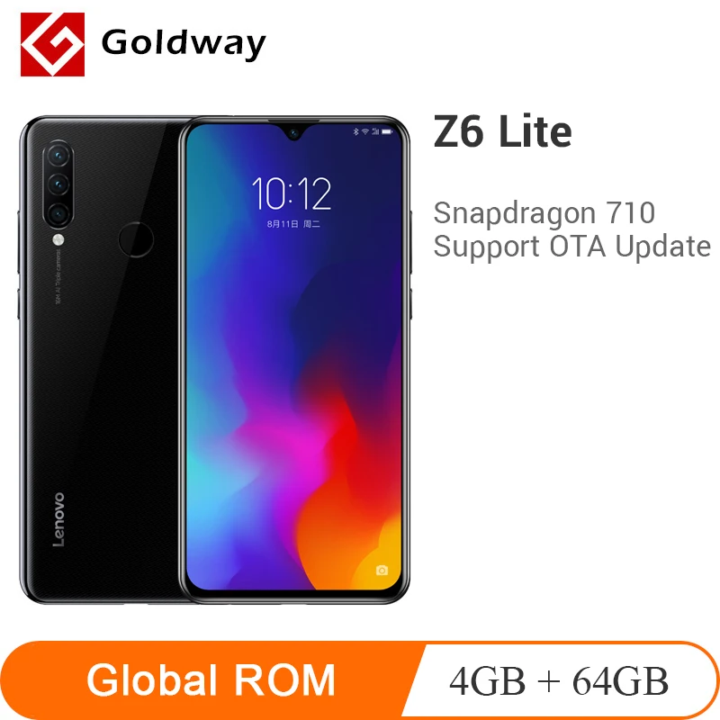 Глобальный Встроенная память lenovo Z6 Lite 4 Гб 64 мобильный телефон Snapdargon 710 Octa Core 6 3 &quot3