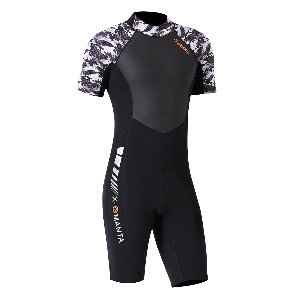 1.5mm Dive Wetsuit Diving Shorty  Short Sleeve Wet Suit for Men for Surfing Snorkeling, Sailing, Spearfishing 