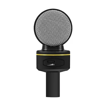 

Wired Stereo 3.5mm Sound Recording Microphone with Tripod for Laptop Singing Karaoke -Drop