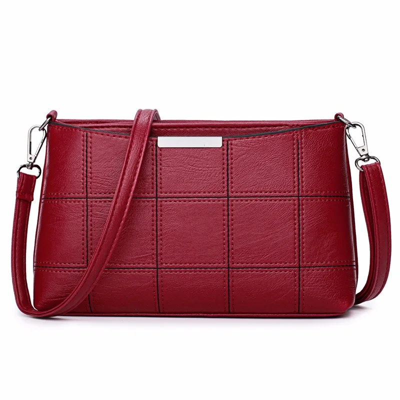 Женская сумка на плечо из искусственной кожи; клатч; сумки-мессенджеры; органайзер; вечерняя сумочка; классическая подарочная сумочка для девочек; сумки через плечо - Цвет: Красный