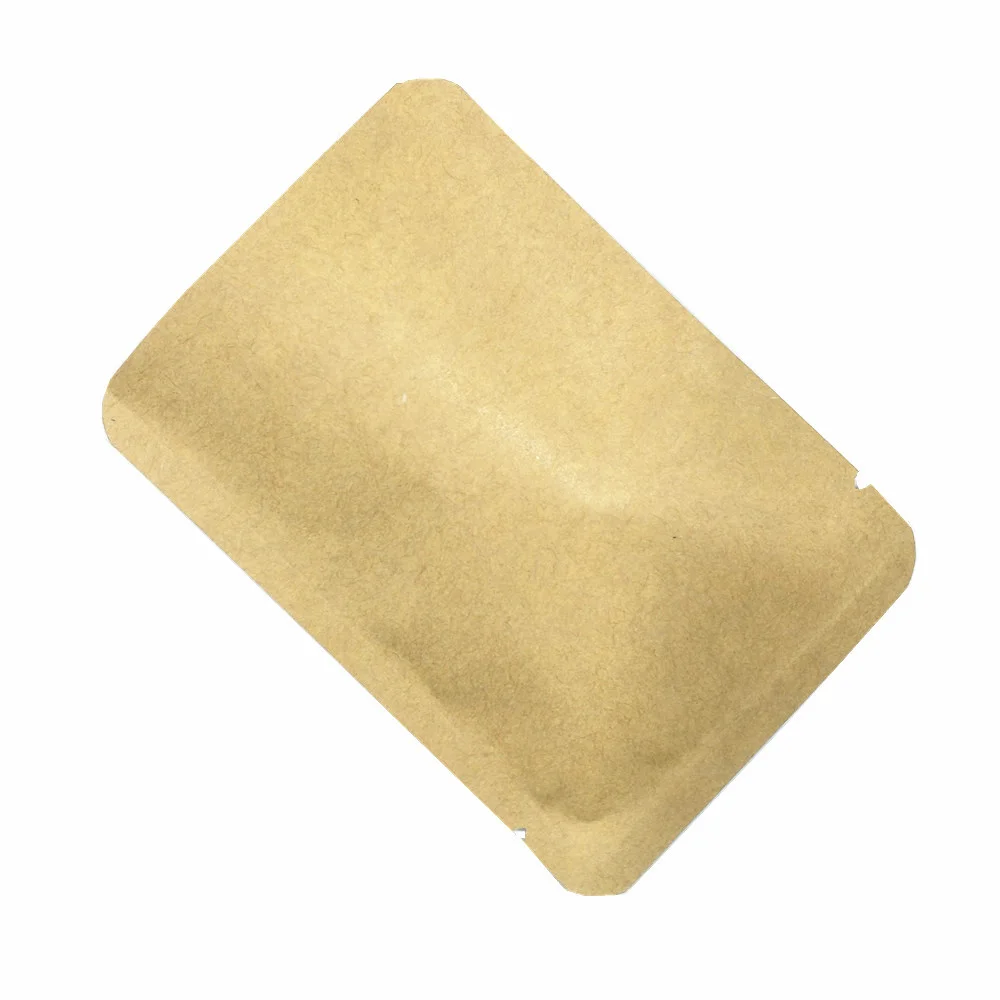 

2000Pcs/lot Wholesale Brown Open Top Kraft Paper Aluminum Foil Package Bag Heat Seal Mylar Powder Tea Nuts Packaging Bags