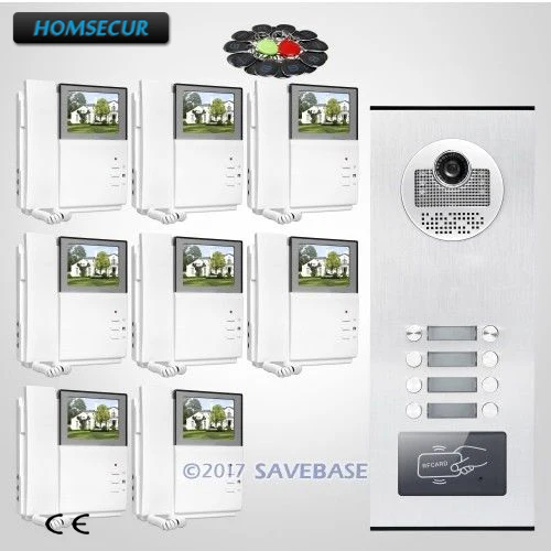 HOMSECUR 4.3\ TFT Video Door Entry Call Intercom Electric Lock Supported for House/Flat