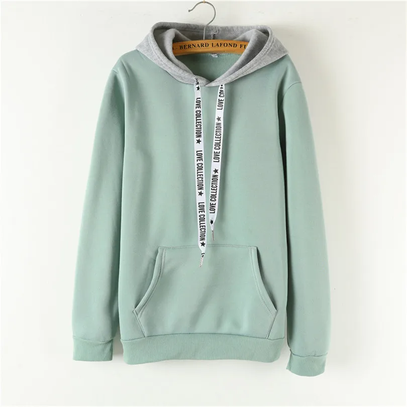  Oversized Hoodies Women Korean Harajuku Hooded Sweatshirt Long Sleeve Color Matching Autumn Winter 