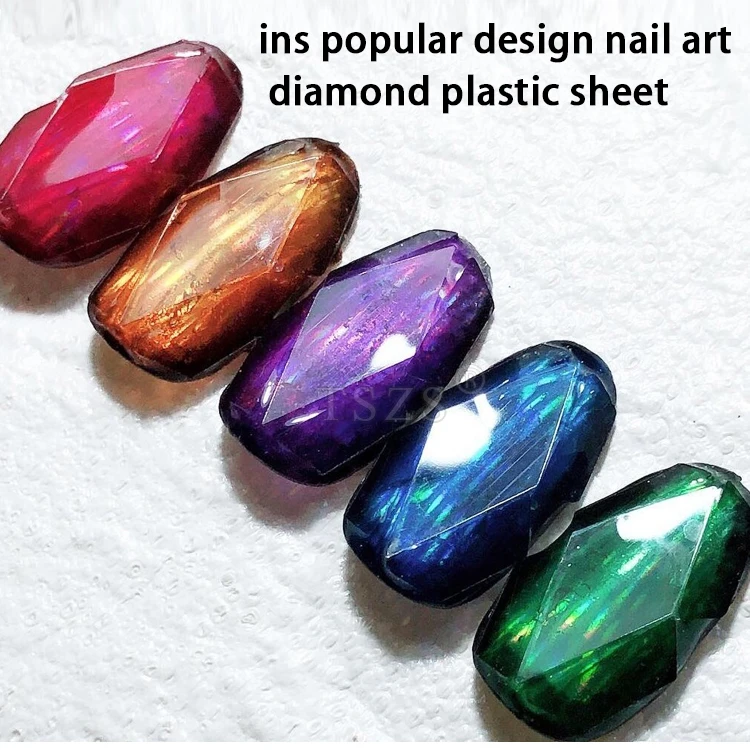 

2pcs/lot 3D nail art template plastic Hollow Paste mixed diamond round shape different size Gemstone Mould nail art decorations