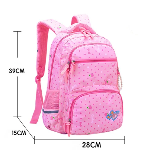 Ортопедический школьный Водонепроницаемый Школьный рюкзак для девочек детские сумки рюкзак детские школьные сумки Mochila Infantil - Цвет: S pink