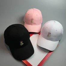 DT623 Dad Hat Wholesale White Black Pink Hip Hop Cap Solid 6panel Snapback Cap Spring Summer Love Gesture Women Men Baseball Cap
