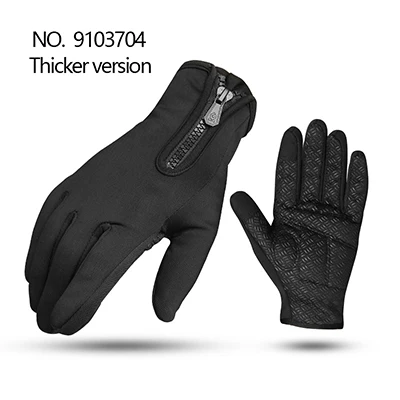 Мужские и женские зимние ветрозащитные теплые перчатки для велоспорта, перчатки для занятий спортом на открытом воздухе, перчатки для горного велосипеда, лыжного спорта, перчатки для сенсорного экрана - Цвет: 91038 Black