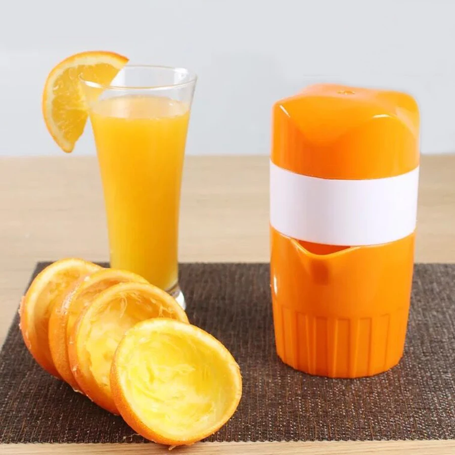 

Potable mini Juicer 100% Original fruit juice Big Capacity Healthy for Hand Plastic Orange Lemon Citrus Squeezer Home Appliances