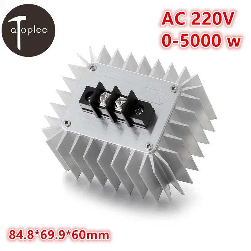 

1PC 5000W AC 220V High-Power Electronic Voltage Regulator Switch Regulator SCR 30A Dimming Thermostat Aluminum Shell