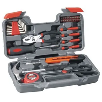 

Russia Stock 40 pcs Red Pink Hand Tool Set General Household Woodworking Hammer Plier Measure Screwdriver Household Repair Tools