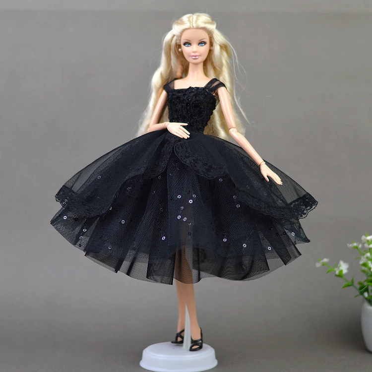 Черная юбка-пузырь вечерние платья свадебное платье одежда наряд аксессуары для 1/6 Барби Xinyi FR Blythe Кукла Новинка