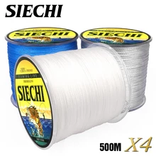 SIECHI 500 м 12LB-83LB многонитевая леска PE 4 нити оплетка леска океан Рыбалка супер сильный Карп красочные плетеные лески