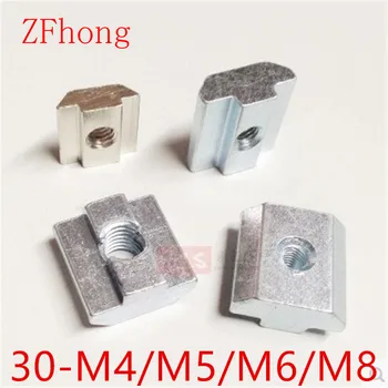 

10pcs/lot 30 series m4 m5 m6 m8 t sliding nut for 3030 aluminum profile slot 8mm