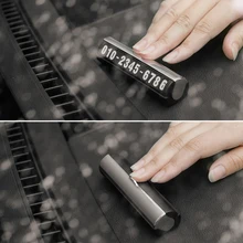 Светящаяся Автомобильная Временная парковочная Карта Поворотная Скрытая телефонная номерная табличка наклейки Ночной светильник Автостоянка стоп аксессуары