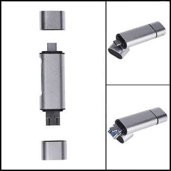 

USB -A /C Micro3 -in -1 Type-C OTG USB Interface Computer SD /TF Card Reader with three universal interfaces. 64#