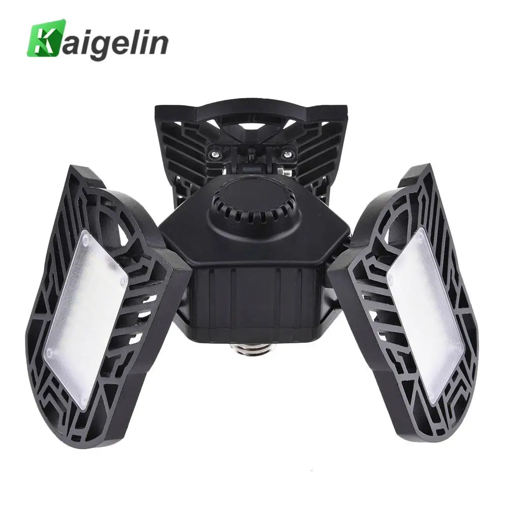 

Professional 60W 6000LM Adjustable Three Light LED Garage Lamp Waterproof Deformable High Bay Light for Garage/ Attic/Basement