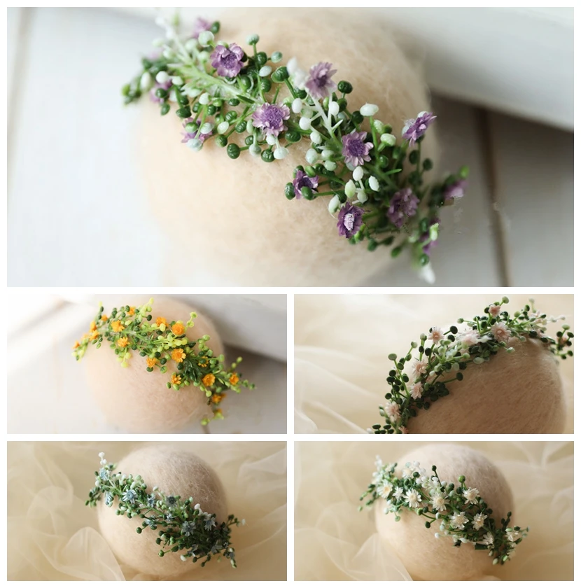 Newborn photography props the flower fairy forest department wreath flower headdress newborn full month photography prop