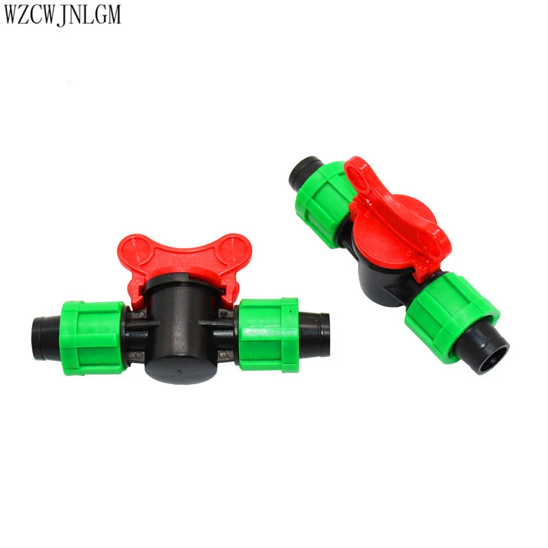 Drip tape5/8" 16mm straight thread locking valve irrigation valve greenhouse irrigation hose