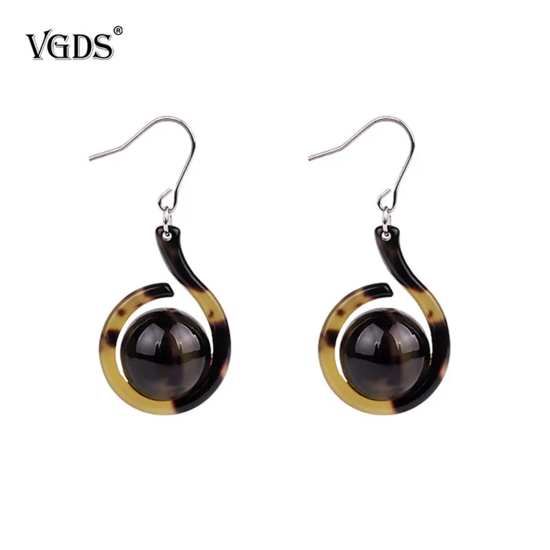 VGDS Geometric Vintage Acrylic Women Dangle Earrings Original Design