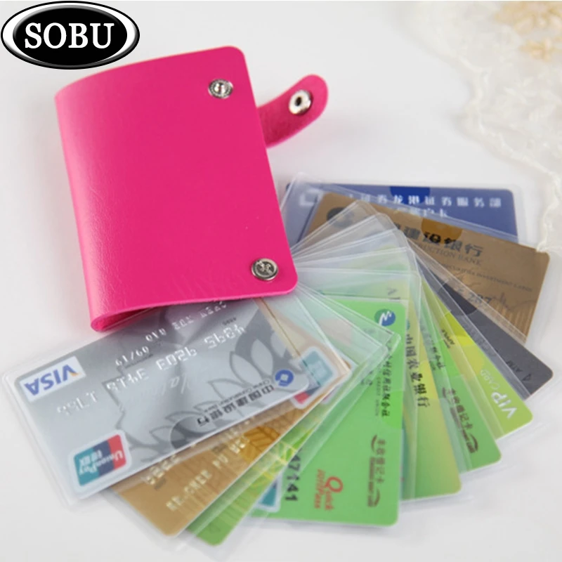 

2019 Fashion Rotate PU Leather Function 10 Bits Card Case Business Card Holder Credit Passport Card Bag ID Passport Card Wallet