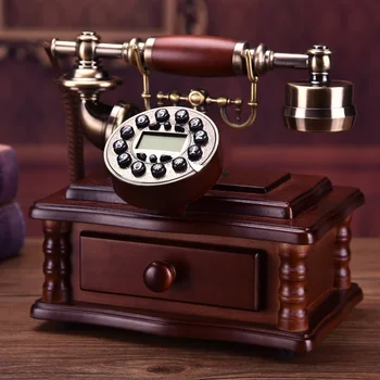 

Solid wood antique telephone fixed fashion vintage telephone/ Redial/Hands-free/ backlit Caller ID