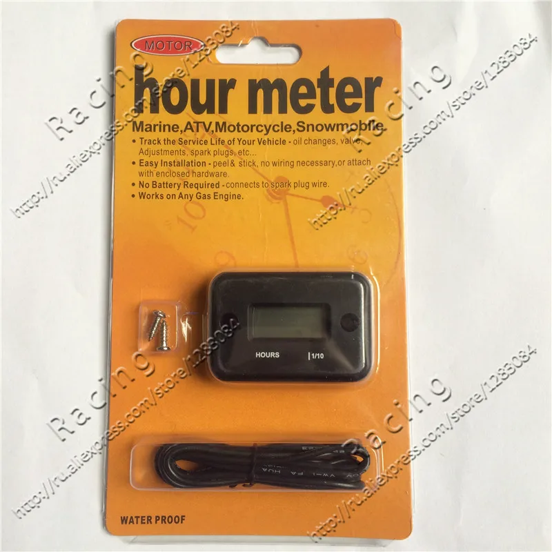 Temporizador à Prova Usado para Pit Carrinho da Bicicleta do Macaco da Bicicleta do Bolso Frete Grátis Digital Indutivo Hour Meter d' Água Dirt Bike Atv go 5 À Prova D' Água Usado Para pit