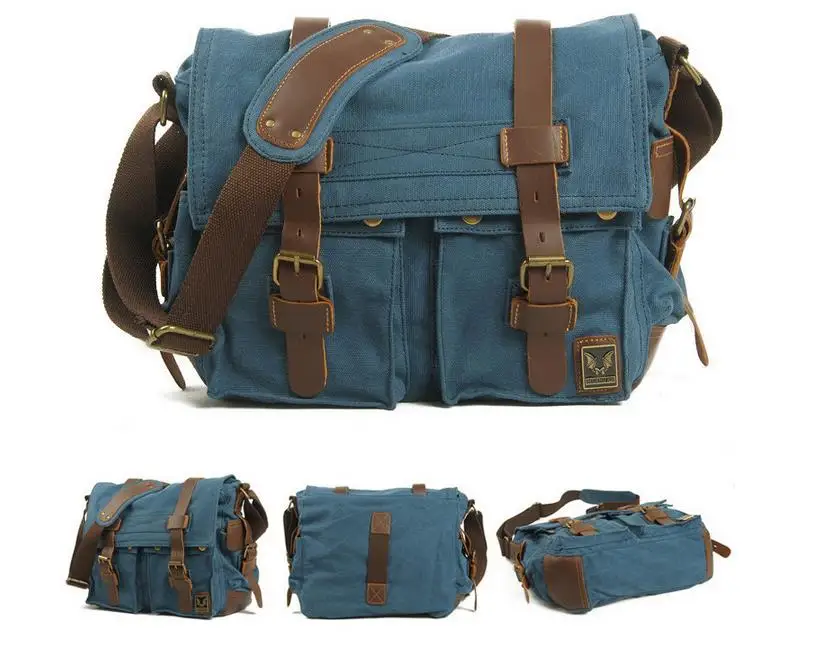 

ONEFULL NEW FASHION vintage shoulder bag canvas Crossbody School bag Men Messenger Bags casual solid zipper brand Shoulder Bags