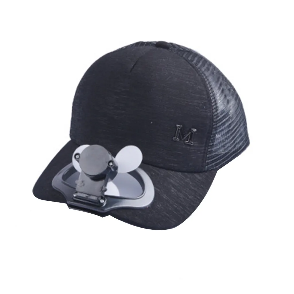 

Cap Summer Fan Cooling Baseball Cap Hat USB Charging Breathable Shade Sunscreen Solar Panel Powered Fan Cooling Baseball Cap #L5