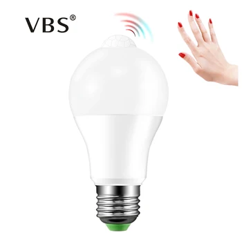 

No Flicker LED Lamp E27 Motion Detector Led B22 Bulb Light PIR Motion Sensor Lamp 12W 18W Lampe 220V 110V Super Bright Bombillas