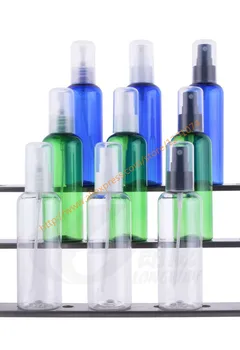 

100ml clear/green/blue PET bottle with plastic sprayer.mist PET bottle. travel refillable perfume container