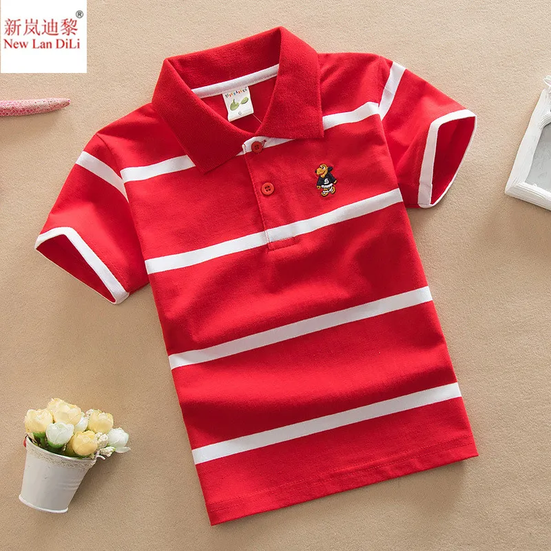 

High Quality Baby Boys Polo Shirt New Summer Clothes Children Clothing Kids Cotton Polo Shirts High quality Stripe Boys Shirts