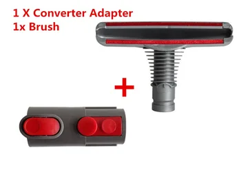 

New 1 Pcs Bed brush+1pcs adapter converter For Dyson DC05 DC07 DC08 DC14 DC17 DC28 Free Post