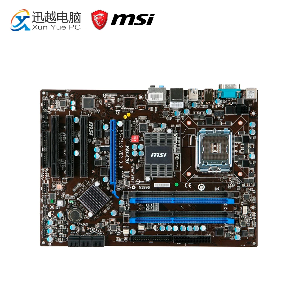 

MSI P43-C53-H Desktop Motherboard P43 Socket LGA 775 DDR3 16G ATX