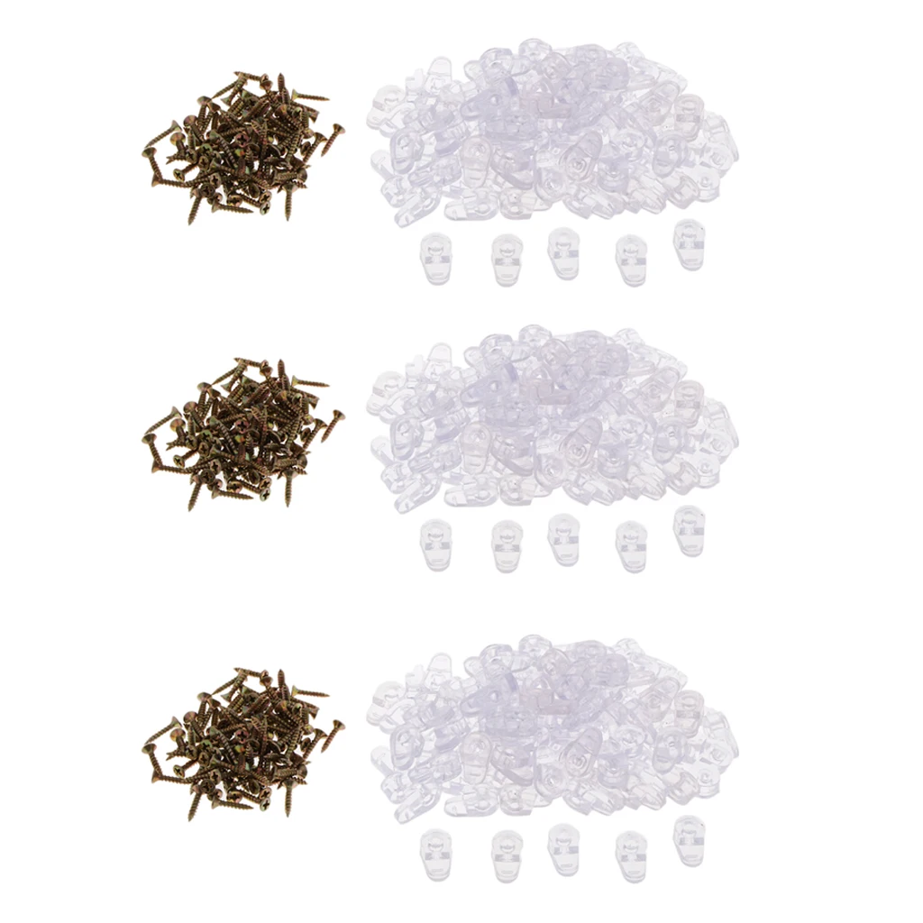 300pcs Glass Panel Screen Clips Skid Resistance Clamp Mirror Window Retainer