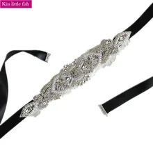 XW54 пояса ручной работы для свадебных платьев Стразы Кристалл Свадебный Пояс