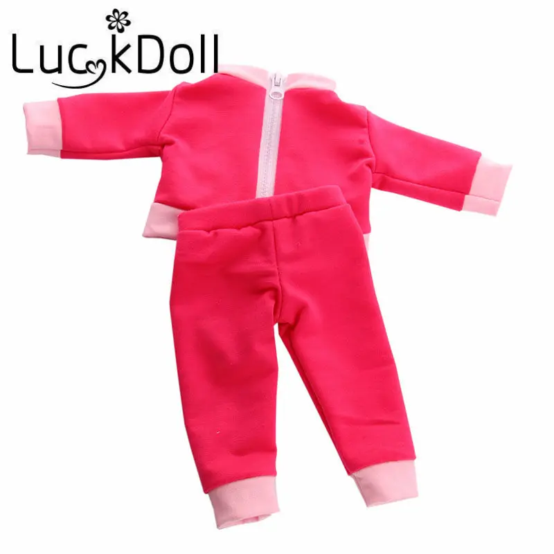 LUCKDOLL Soprts костюмы одежда подходит 18 дюймов Американский 43 см Кукла одежда аксессуары, игрушки для девочек, поколение, подарок на день рождения